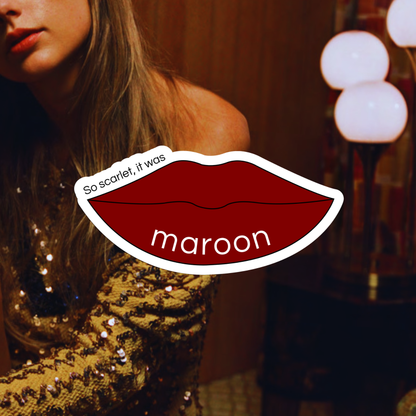 Maroon Sticker