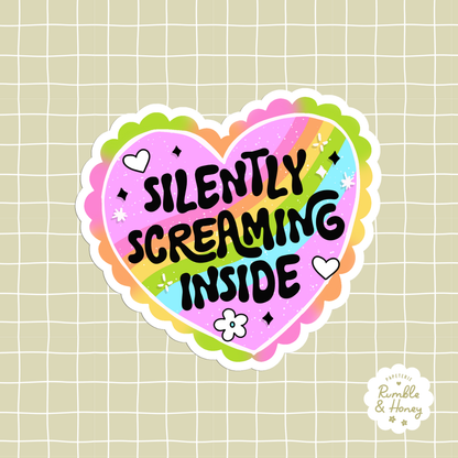 Silently Screaming Inside Sticker