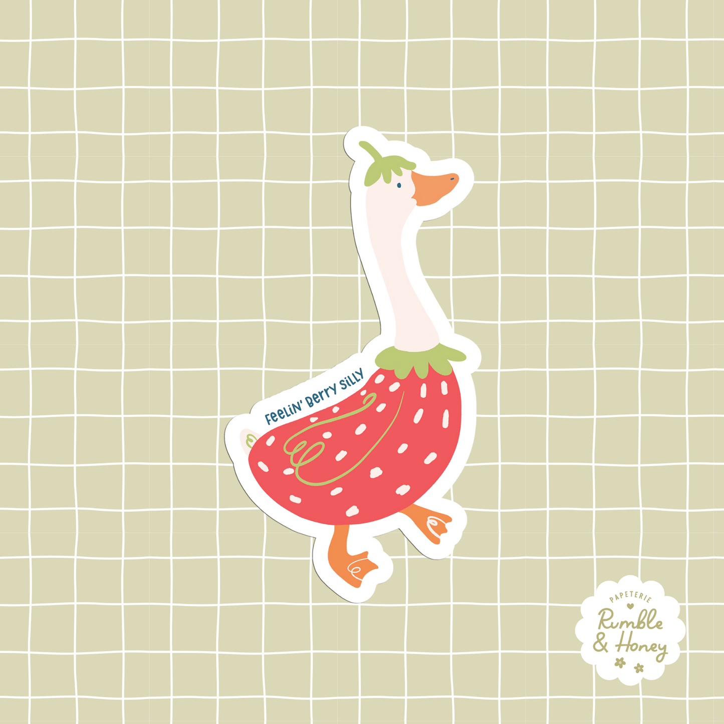 Berry Silly Goose Sticker