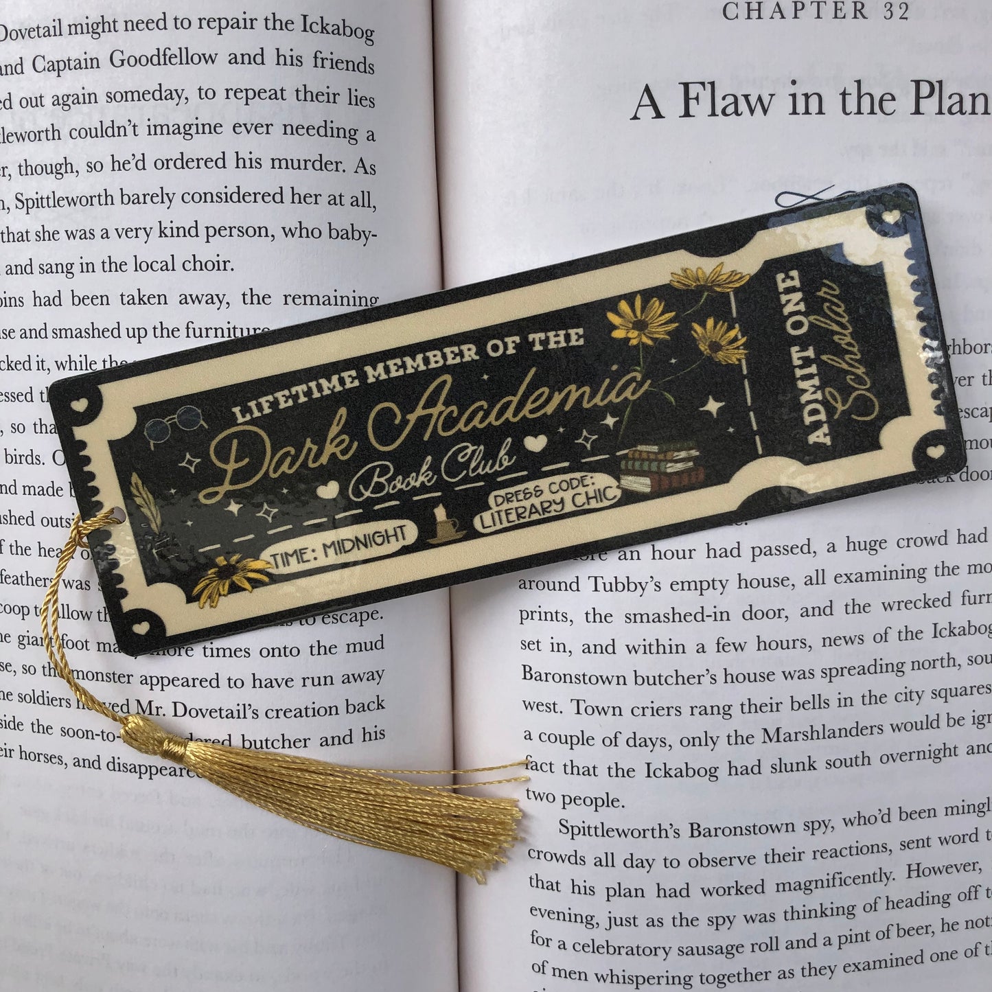 Dark Academia Book Club Bookmark