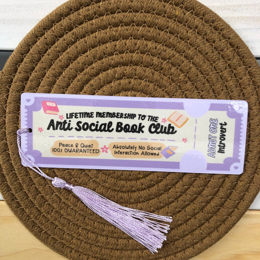 Anti-Social Book Club Bookmark